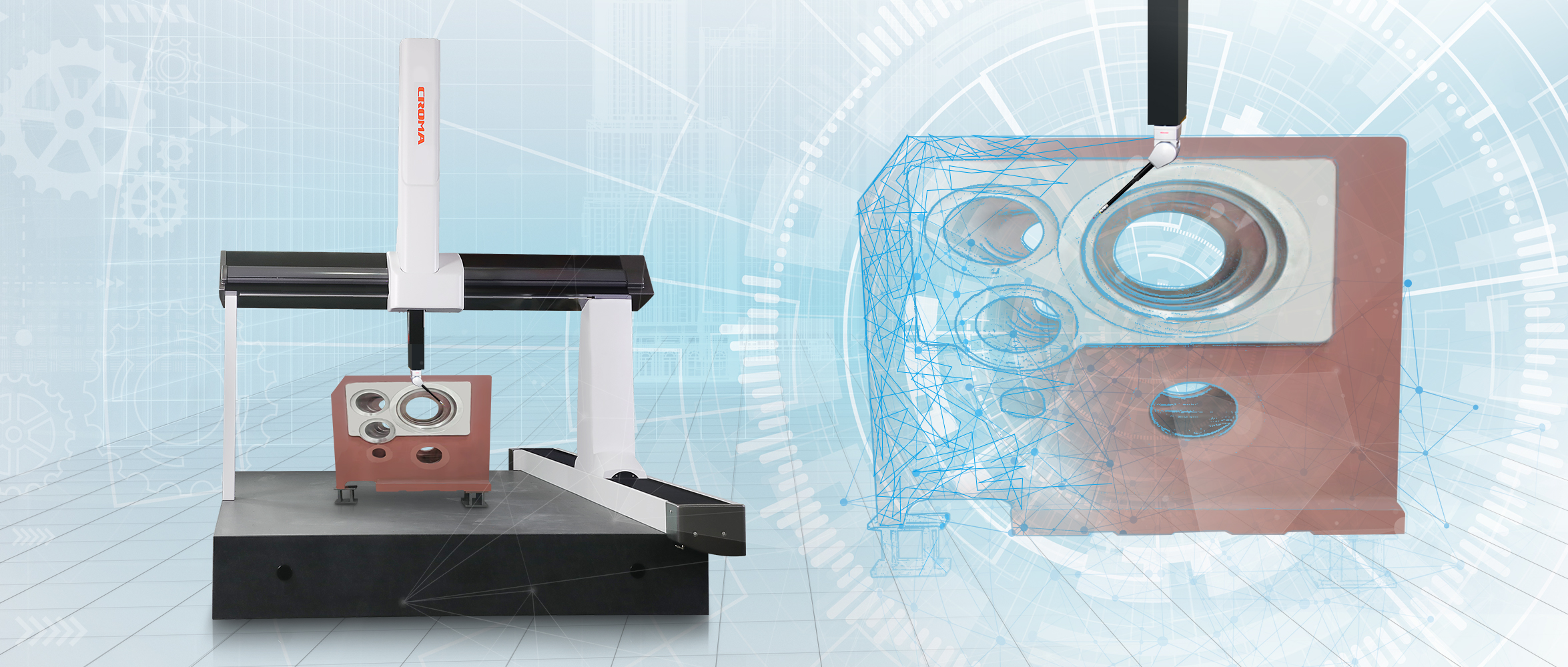 Croma三坐標(biāo)如何對(duì)大型機(jī)床床身進(jìn)行高效測(cè)量？