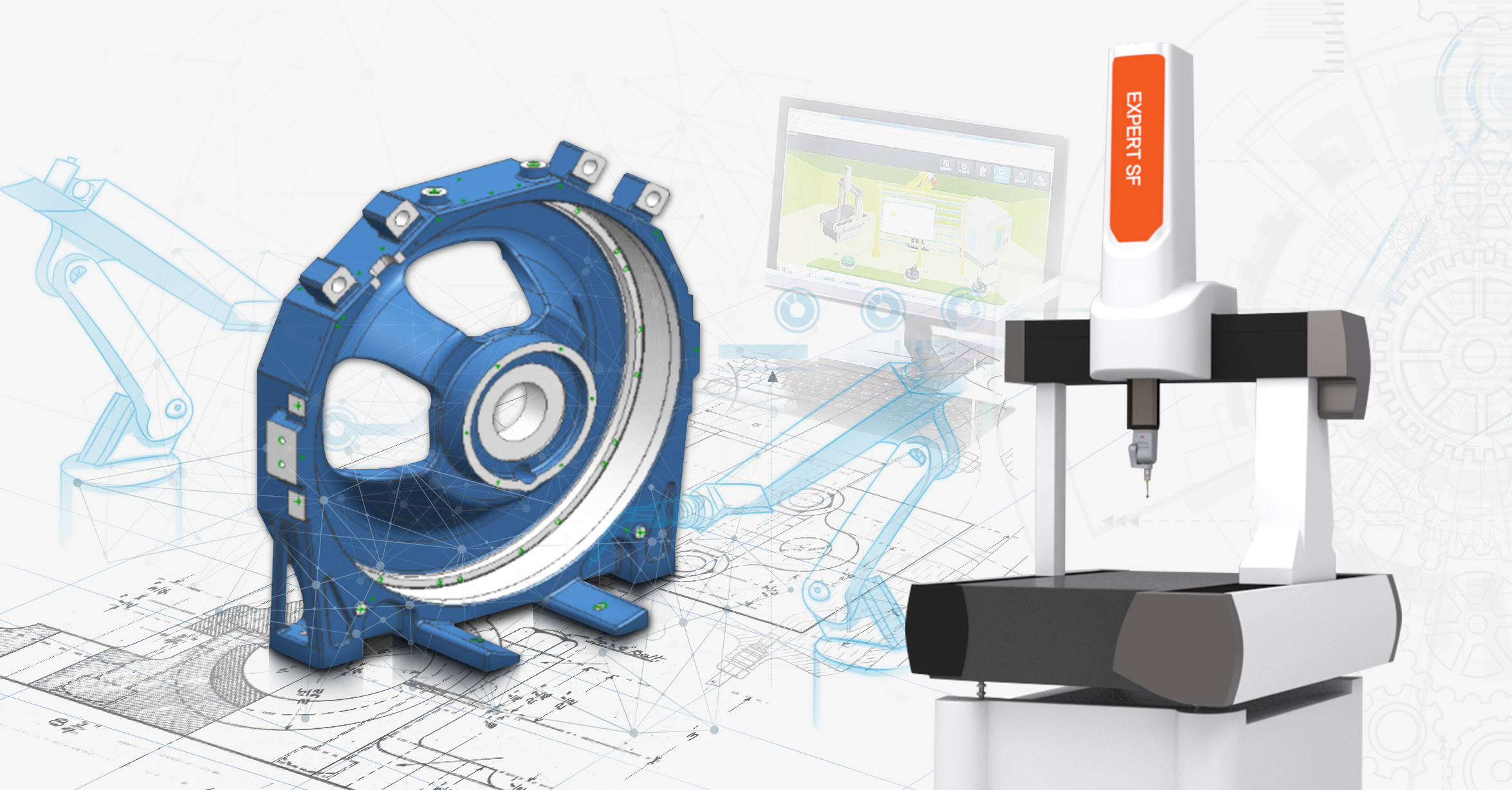 車間型三坐標應(yīng)用之電梯機座在線自動化檢測方案